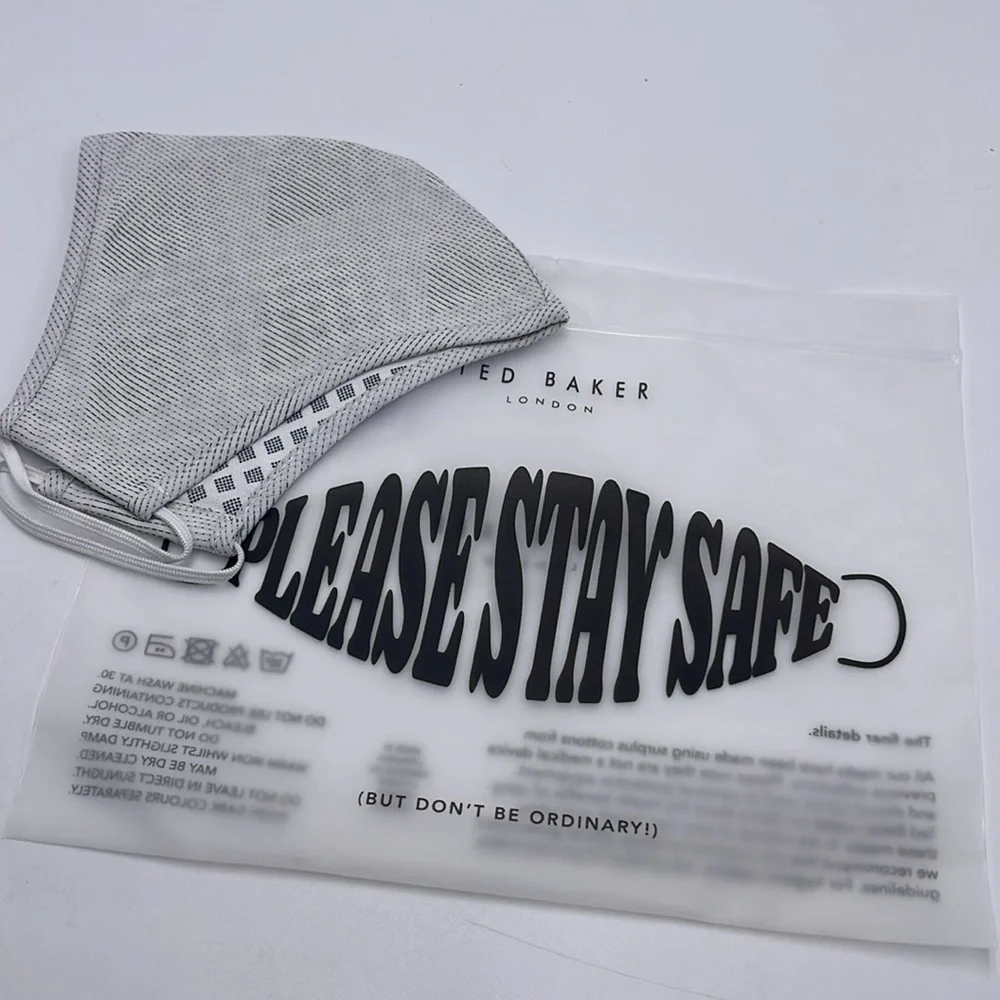 Gray Face Mask TED BAKER LONDON Reversible Reusable FACE MASK  NWT